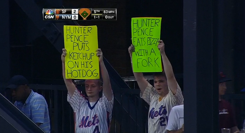 Illustration for article titled Mets Fans Drop Some Sick Burns On Hunter Pence